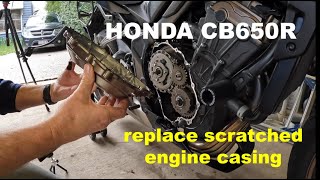 Honda CB650R (2019) - new crankcase cover