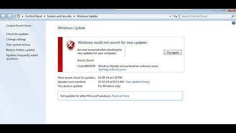 How to fix Windows Update error code 80072F8F for Windows 7