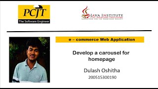 Web Project Task 07 | 1st Year | Java Institute | Dulash Oshitha