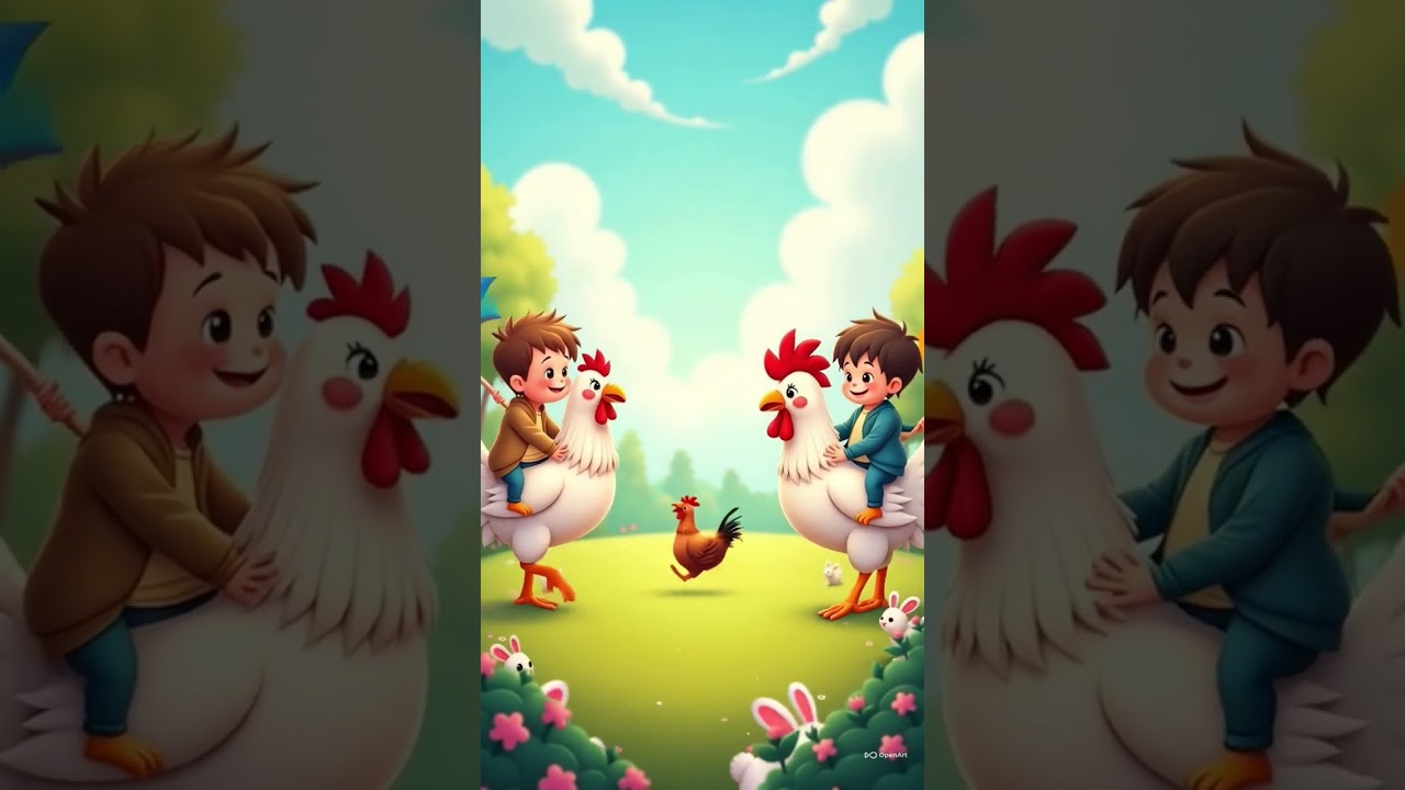 Cute baby and cock runway dancing. 