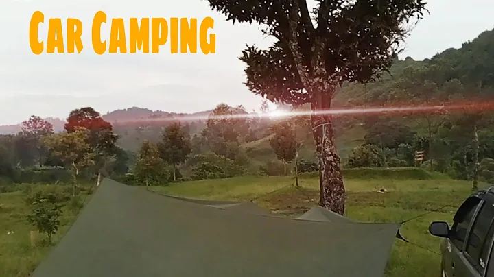 Solo Camping With Small Car, Camping In Heavy Rain...