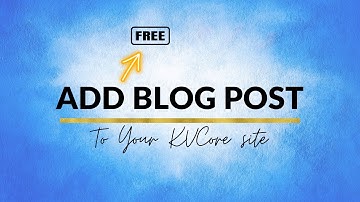 How to add free blog posts to KVCORE