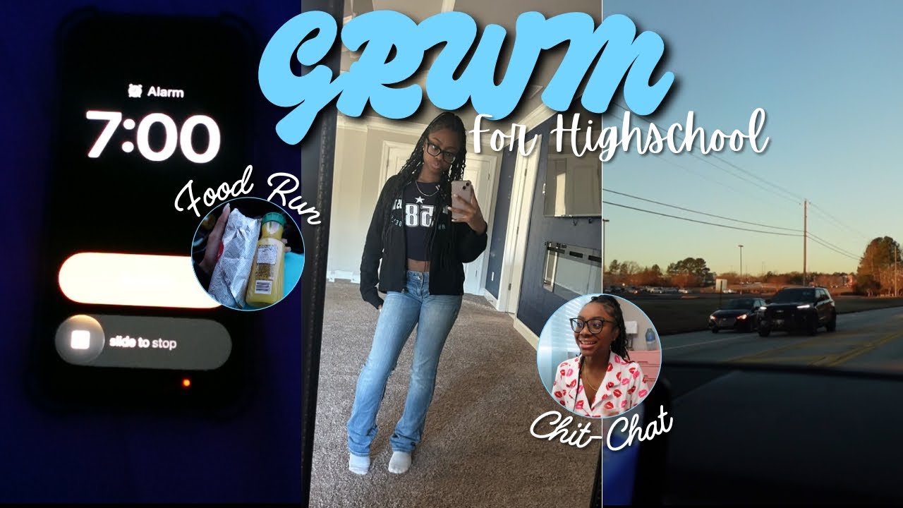 7 AM HIGH SCHOOL MORNING ROUTINE | grwm, chit-chat, ootd, food run, etc..