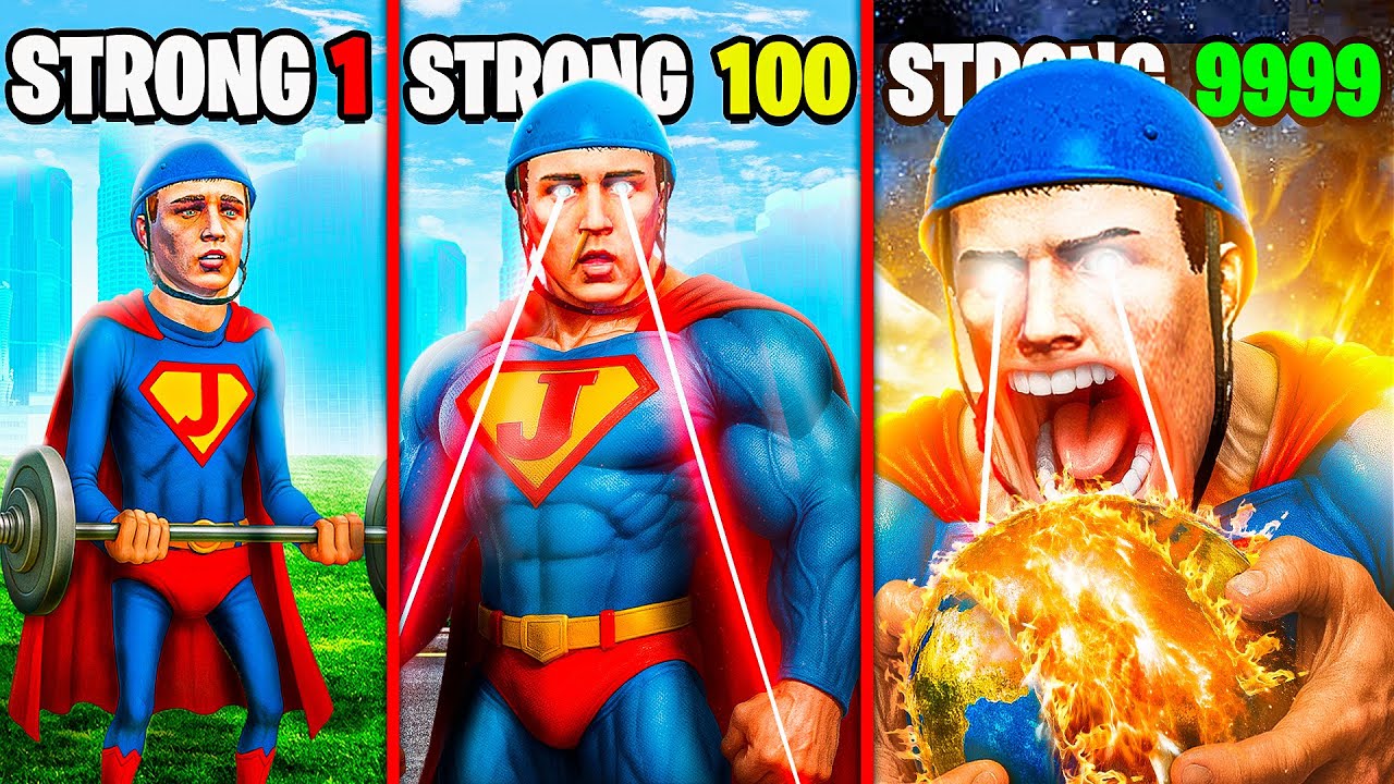 Weakest To STRONGEST SUPERMAN In GTA 5!