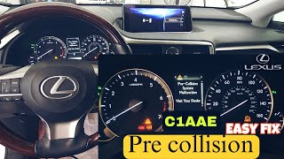 LEXUS RX350 Pre collision system, C1AAE  Heater circuit easy fix.