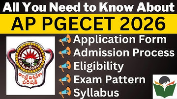 AP PGECET 2026 Complete Details, Application Form, Dates, Eligibility, Syllabus, Pattern, Admit Card