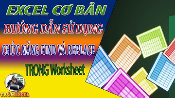EXCEL CƠ BẢN- Hướng dẫn SỬ DỤNG chức năng FIND và REPLACE - TÌM VÀ THAY THẾ trong EXCEL-TRÙM EXCEL