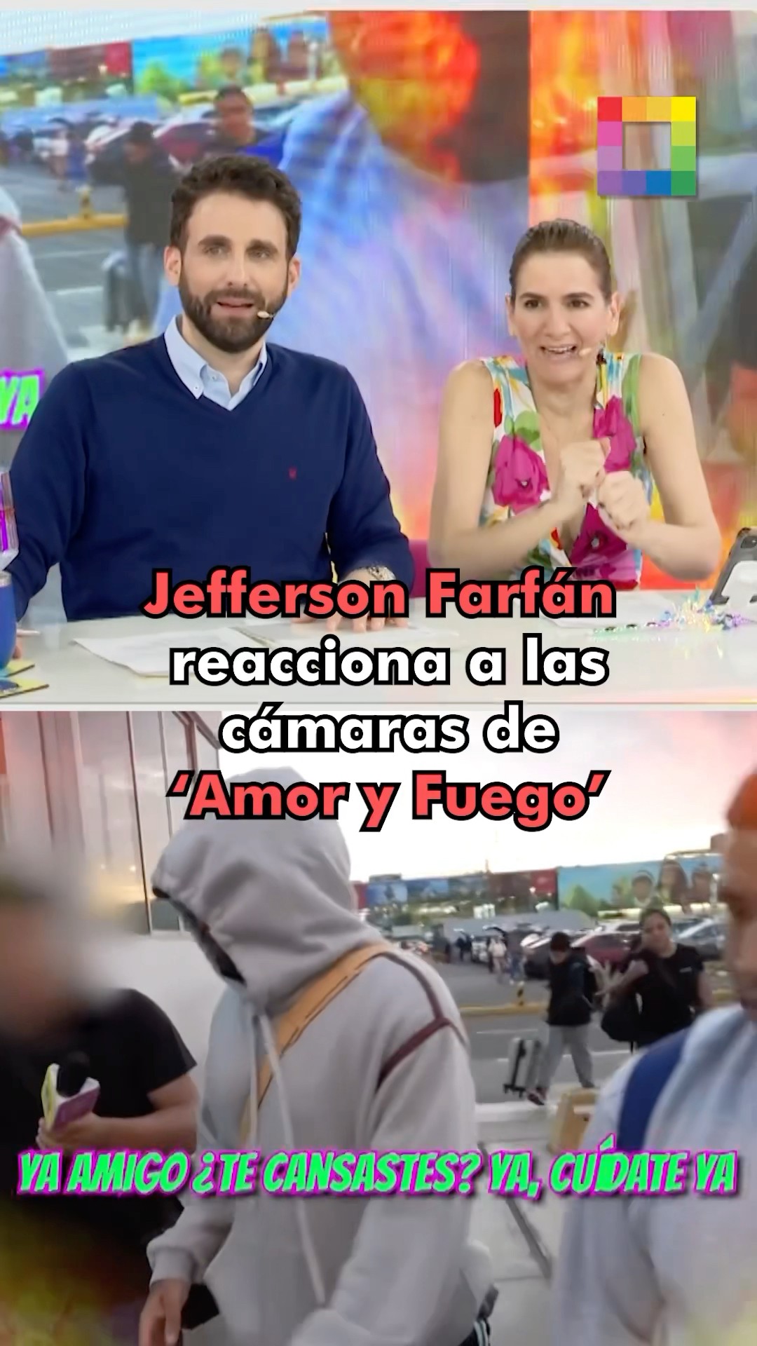 Farfán reacciona a las cámaras de ‘Amor y Fuego’ ante la pregunta de por una relación.#AmorYFuego