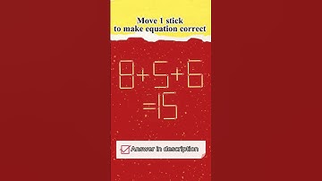 Мatchstick puzzle №435 Move 1 stick to make equation correct