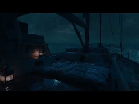 Solitude on the Night Sea | Relaxing Gentle Ocean Waves Sounds for a Deep Sleep