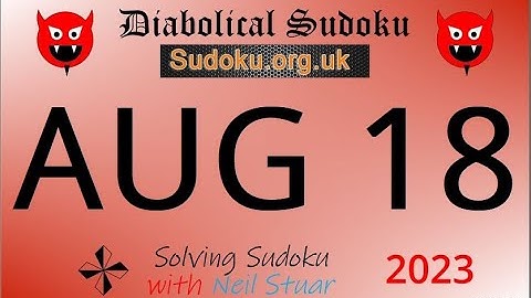 Diabolical Sudoku   August  18, 2023