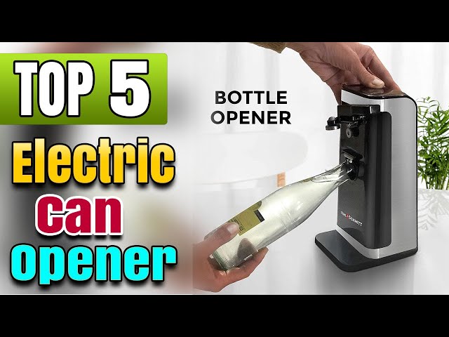 POHL SCHMITT Electric Can Opener, Easy Push Down Lever, Knife Sharpener, Bottle  Opener & Built-In Cord Storage, Opens All Standard-Size and Pop-Top Cans 