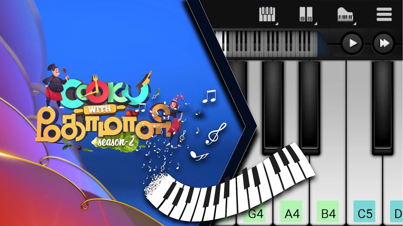 Cook With Comali Comedy BGM Easy Piano Tutorial Perfect Piano YouTube