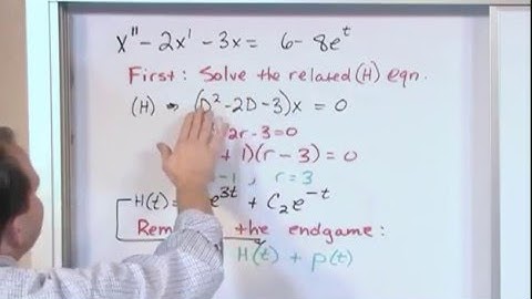 Lesson 14 - Non -Homogeneous ODEs Method Of Undetermined Coefficients, Part 2