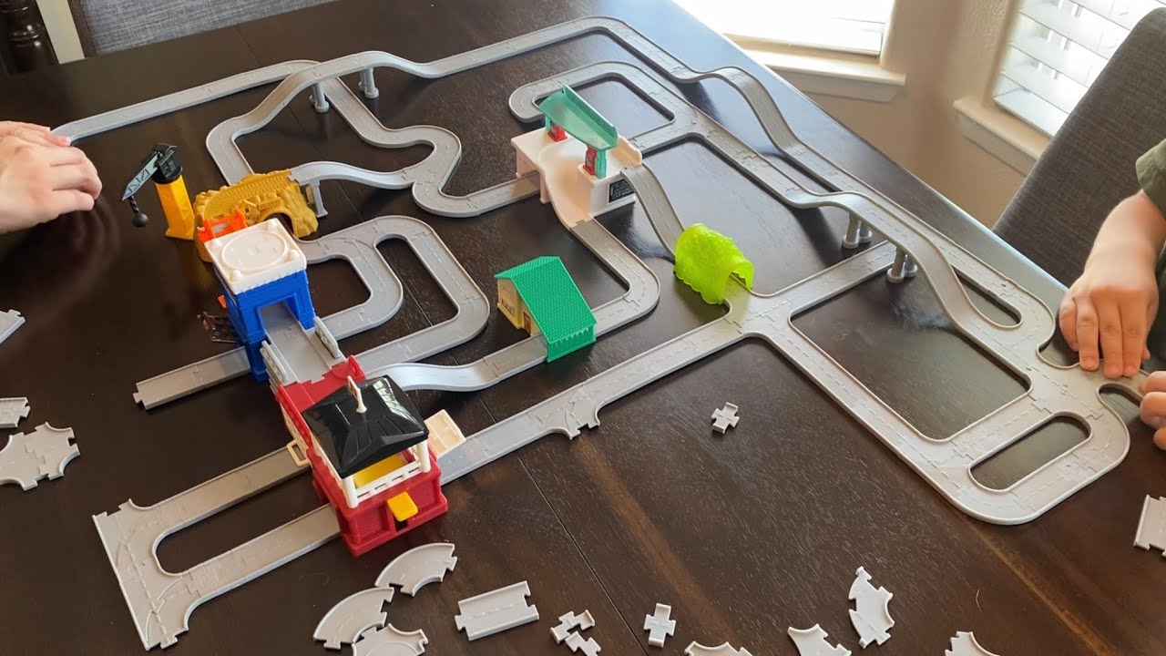 Brayden builds DRIVEN cars track with Mommy! (part 1 of 2) - YouTube