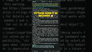 This Python Script Cleans Messy Excel Files Instantly 👀|Comment "AUTO" for Automation|#shorts #viral