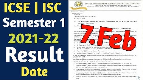 ICSE, ISC Semester 1 Result on 7 th February | CISCE Semester 1 Result Date Announce