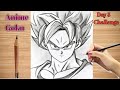How to Draw Anime Goku | Goku Famous Anime Character Easy Using Just One Pencil |30 Days Challenge