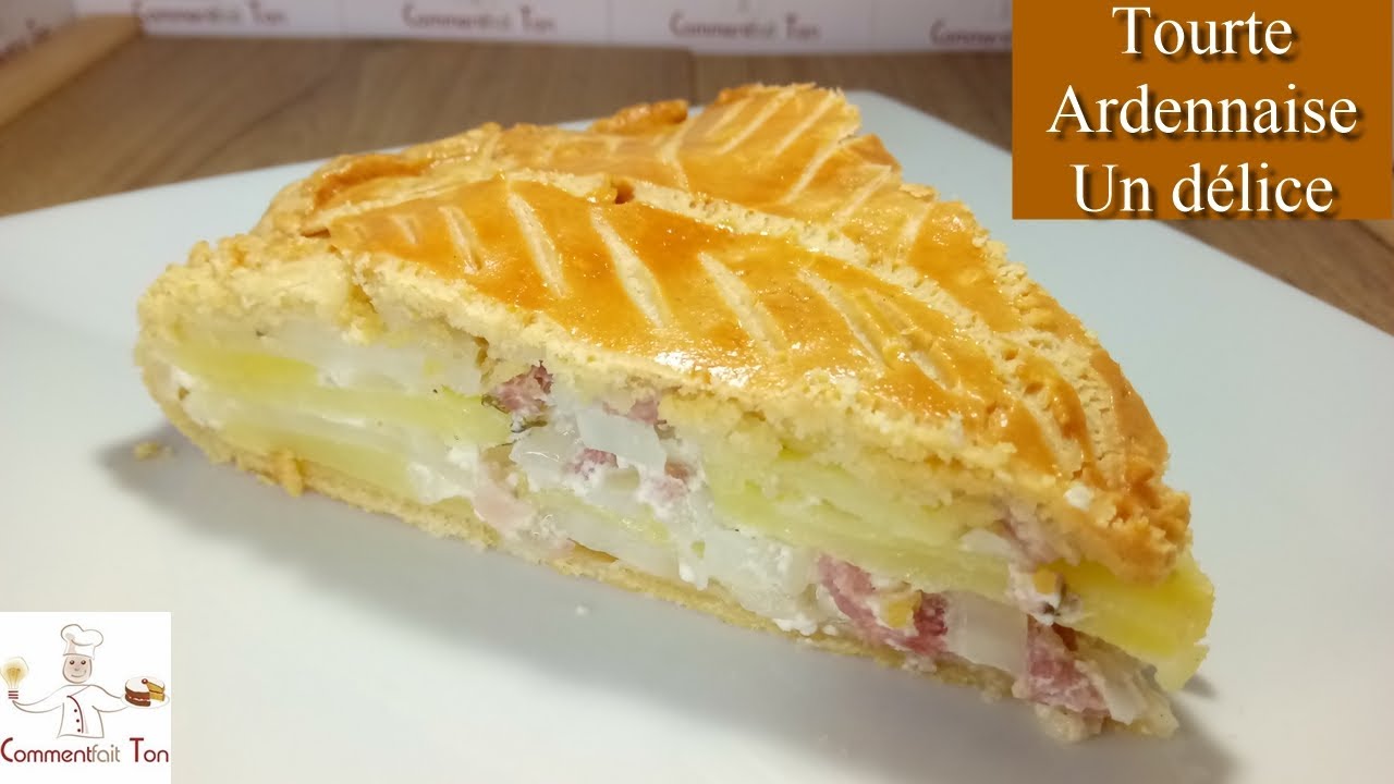 La tourte ardennaise - tourte salée aux pommes de terre, oignons et lardons