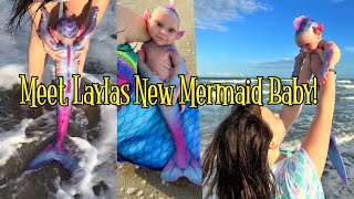 Real Mermaid Baby On The Beach In Florida