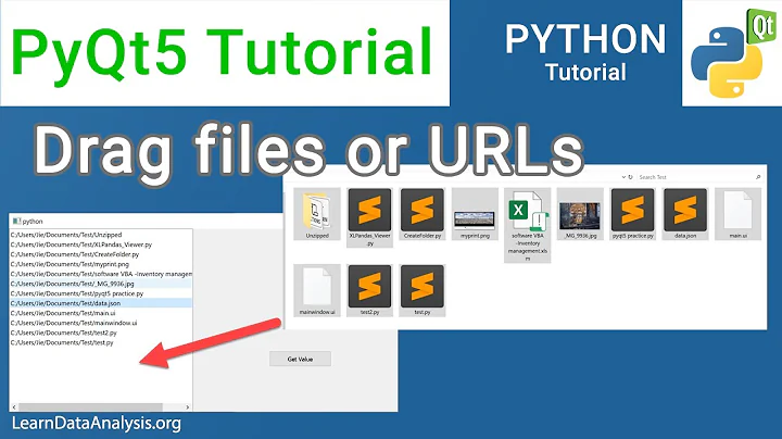 PyQt5 Tutorial | Implement files and urls to listbox widget drag and drop function