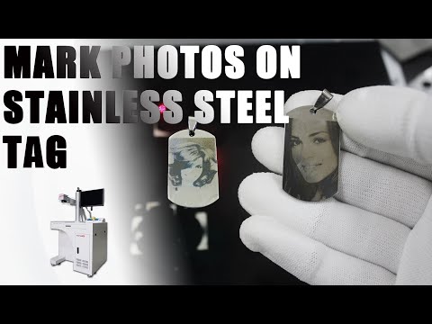 How to Mark a Photo with Fiber Laser Marking Machine on Stainless Steel | 80W Fiber Laser Marker