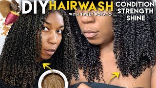 diy strengthening ayurvedic co wash with sweet potato conditioning wash shikakai hair mask