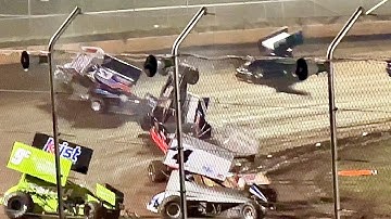 Limited Sprint Car Double Flip @ Cedar Lake Speedway 9/15/23
