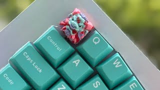 Libra Mini40 | Kailh black + Cherry Blue Stem | Aifei Tiffany | Pom Plate