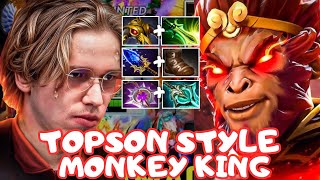 Topson Style Monkey King Mid Gameplay Dota 2 7.39D