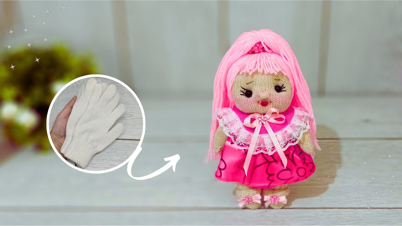 PAIRE DE GANTS en cuir miniature pour poupée 19e siècle doll