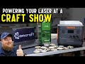 Laser Engraving CRAFT FAIR SETUP with a Jackery Explorer 1000 Pro
