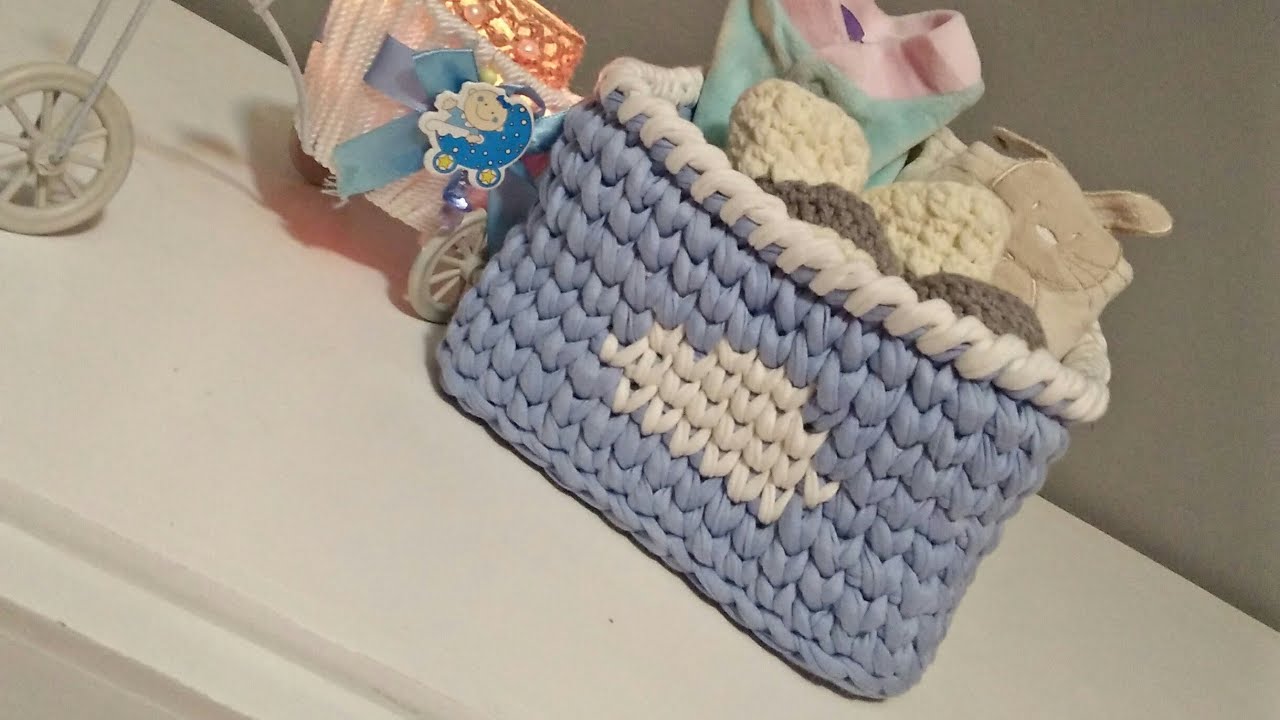 باسكت بقاعده مربعه بخيط الكليم مع التابستري