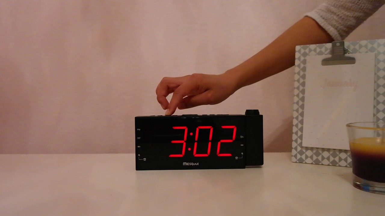 clock onn manual radio alarm set am fm