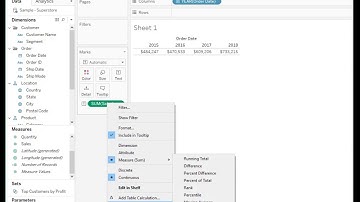 How to calculate the Year Over Year difference of the percent of total in Tableau