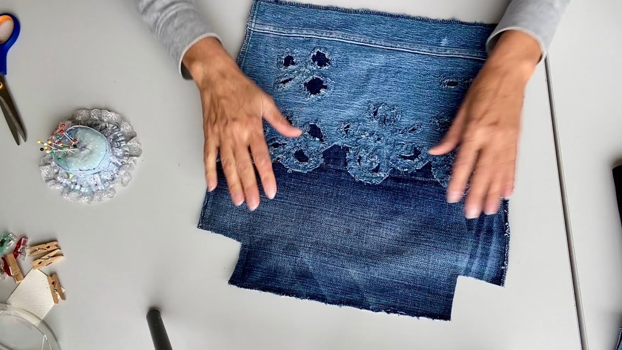 You can make this Beautiful Denim TOTE BAG from old jeans DIY Tutorial