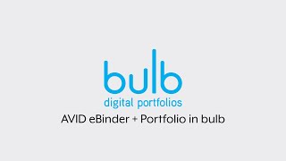 AVID eBinder + Portfolio in bulb