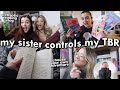 My sister controls my tbr reading vlog  choose your own adventure style