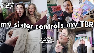 my sister controls my TBR reading vlog 🫢👏 (choose your own adventure style)🎢