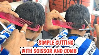 Boys Simple Haircut / with Scissor and Comb / Step By Step Tutorial / Sahil Barber