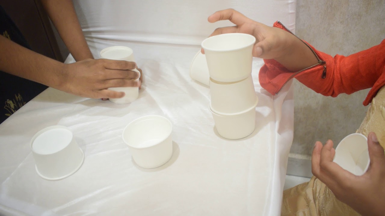 Simple cup games to keep kids engaged at birthday party Emcee Thamizharasan