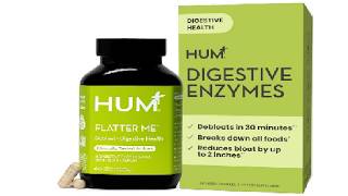 HUM Flatter Me Extra Strength Digestive Enzymes for Women, Men, Digestive Gut Bloating Supplement