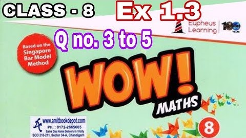 Class 8 Ex 1.3 Q No.3 to 5 Wow Maths Book Ex 1 Solution Rational Number Cbse/Icse Vishu Tutorial