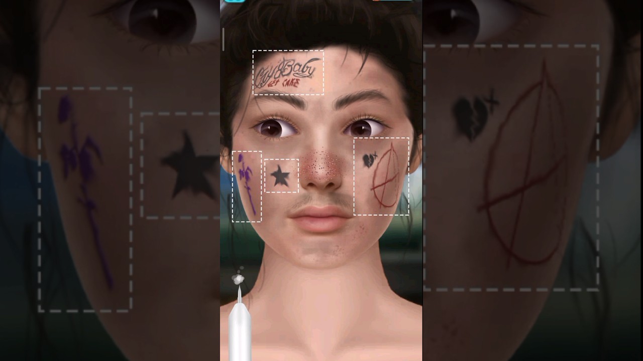 Asmr || Facial Tattoo ✅Removal || 