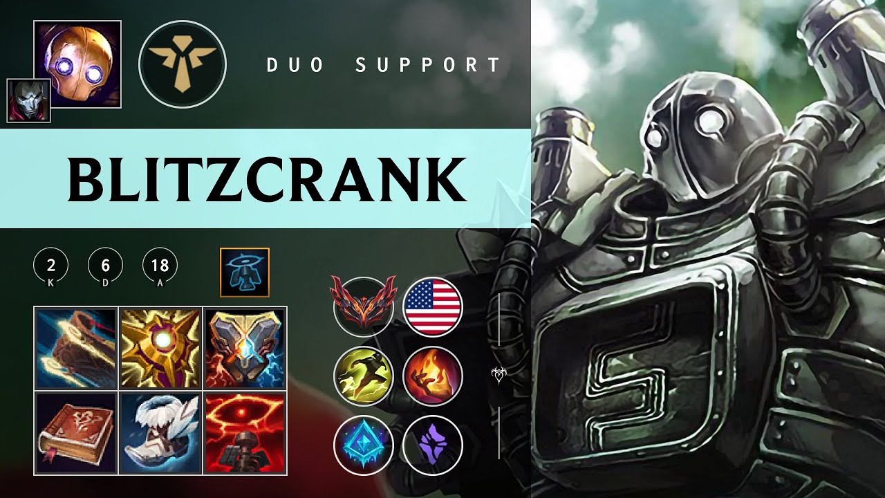 Blitzcrank Support vs Rakan - NA Grandmaster Patch 26.01