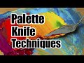 How to use a Palette Knife  🌟🎨 How to paint acrylic techniques  for beginners: Paint Night at Home