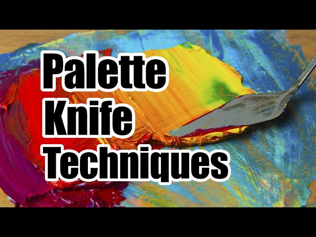 How to use a Palette Knife 🌟🎨 How to paint acrylic techniques for  beginners: Paint Night at Home 