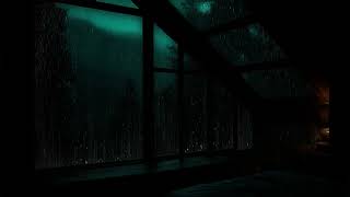Rain Sounds Outside the Window for Relaxing Deep Sleep Night | Rainy Forest Night for Deep Sleep