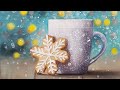 Mug with Christmas Cookie Acrylic Painting LIVE Tutorial