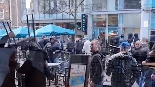 Leicester City fans attack pub in Nottingham City Centre before FA Cup tie!